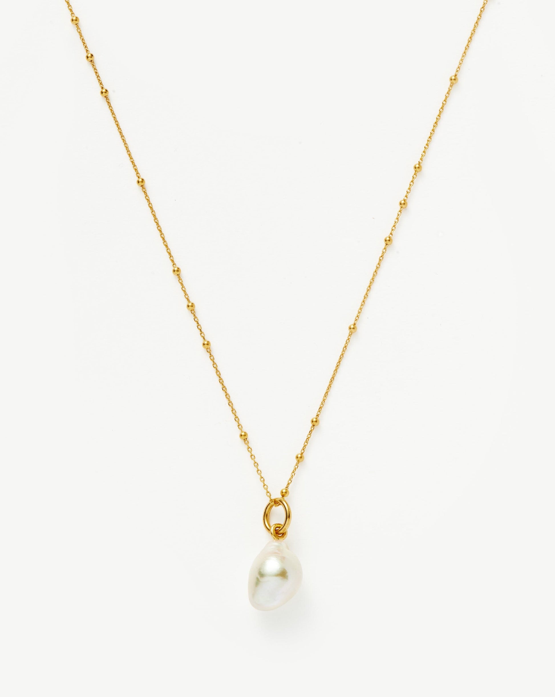 Baroque Pearl Chain Necklace | 18ct Gold Plated Vermeil/Pearl Necklaces Missoma 