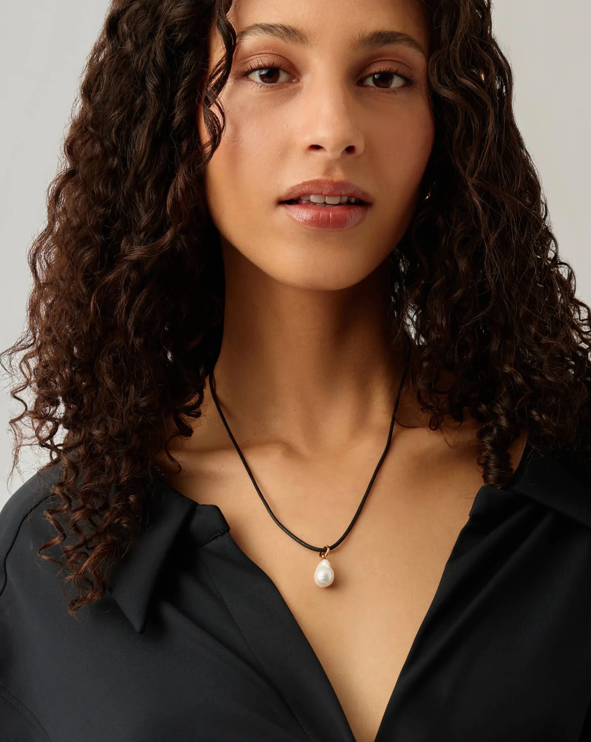 Baroque Pearl Cord Necklace | 18ct Gold Vermeil/Pearl Necklaces Missoma 