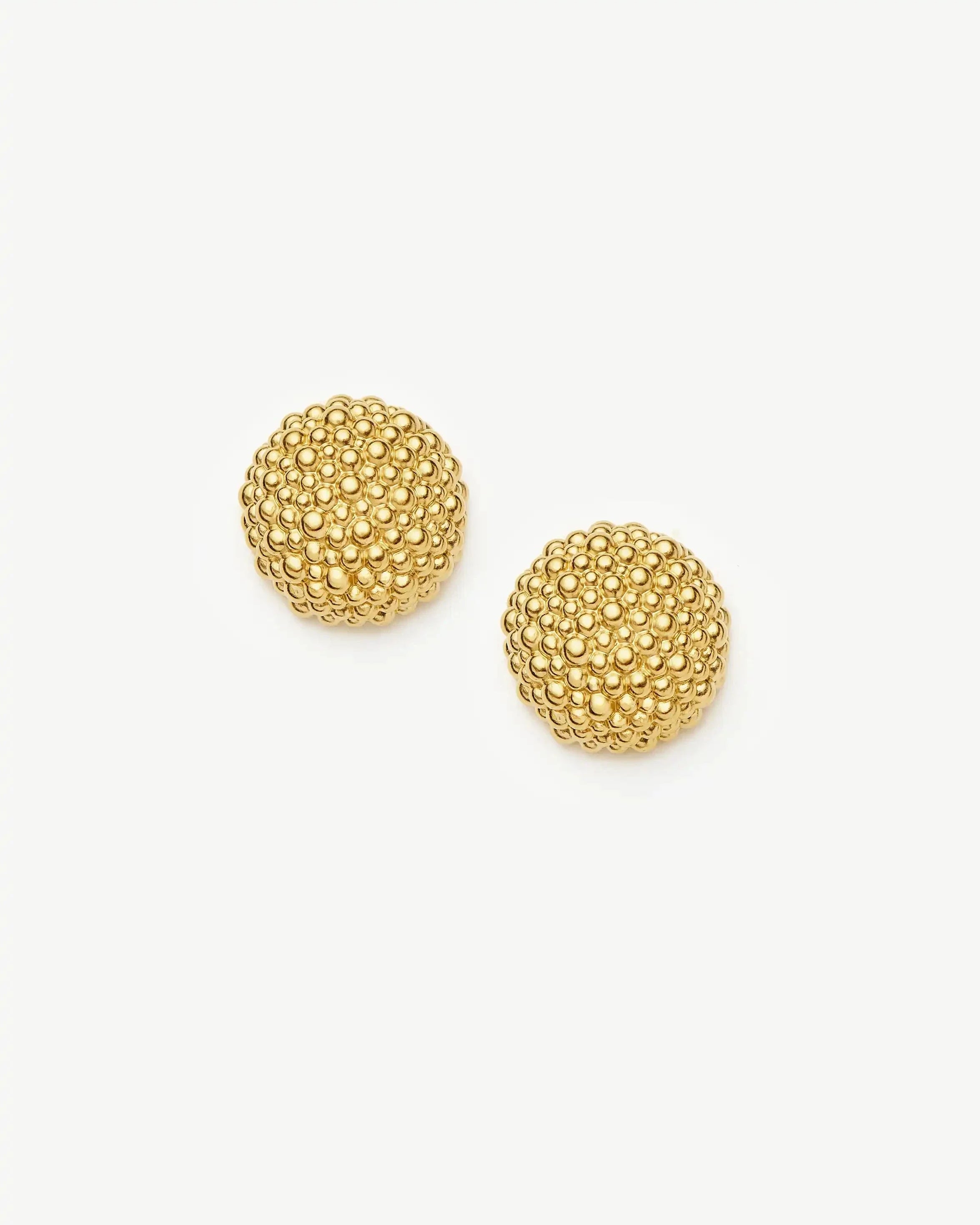 Baya Dome Stud Earrings | 18ct Gold Plated Earrings Missoma 