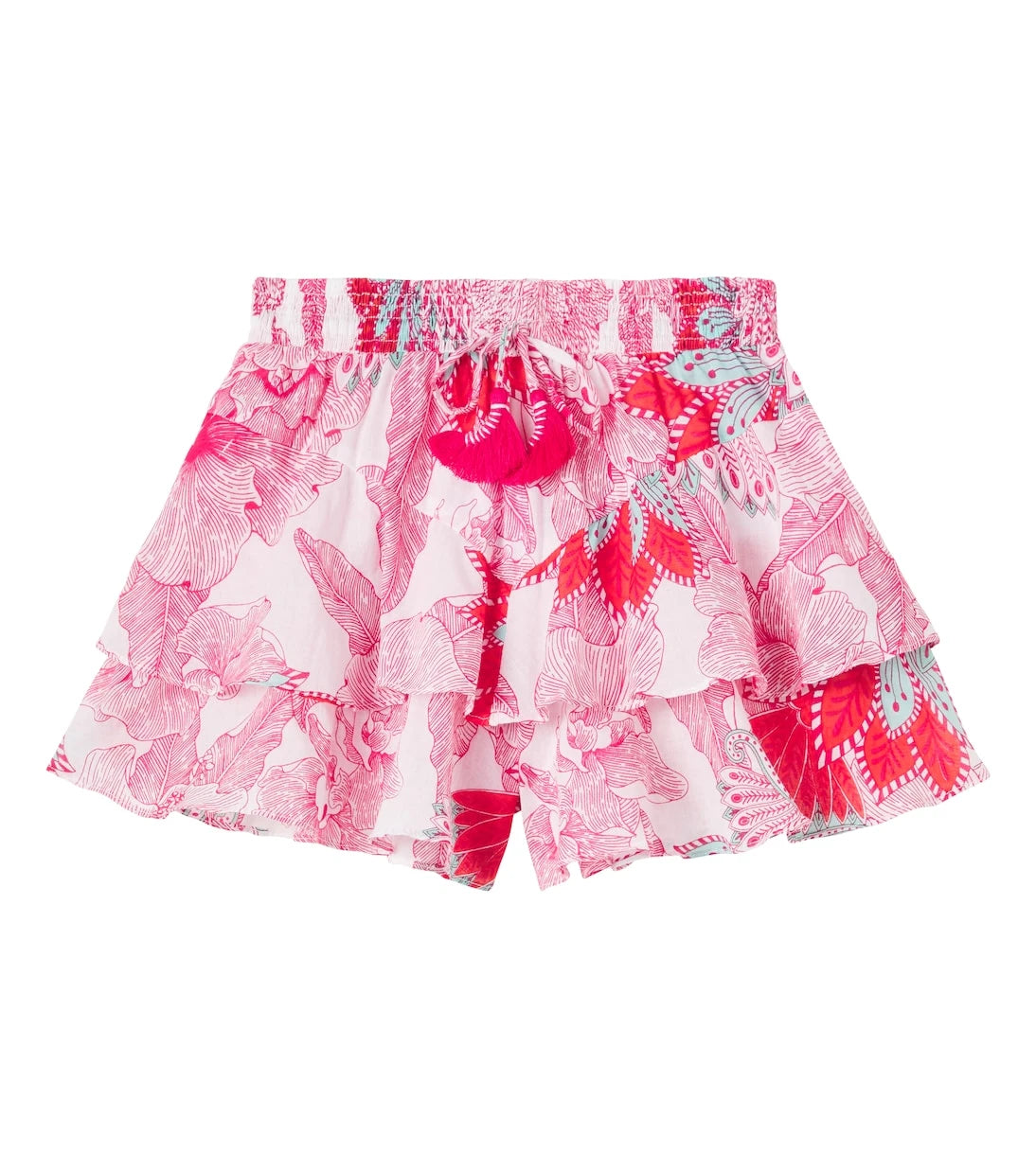 Poupette St Barth Kids - Thalia ruffled cotton shorts