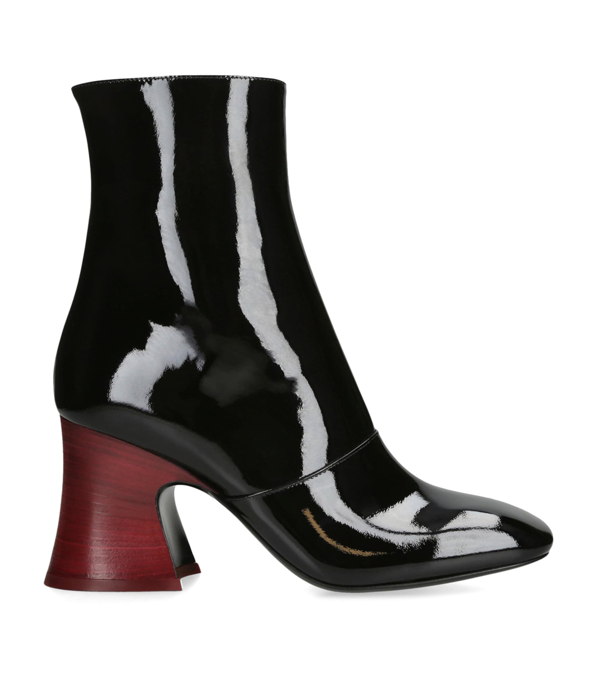 Chloé Patent Leather Janis Heeled Boots 85