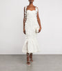 Zimmermann Ivory Linen-Silk Petal Midi Dress