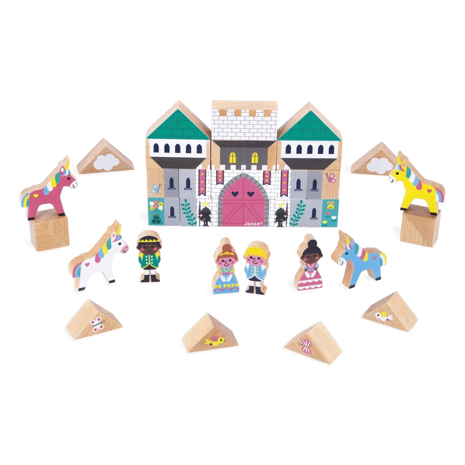 Janod - Enchanted Kingdom wooden blocks set - Cross Roads
