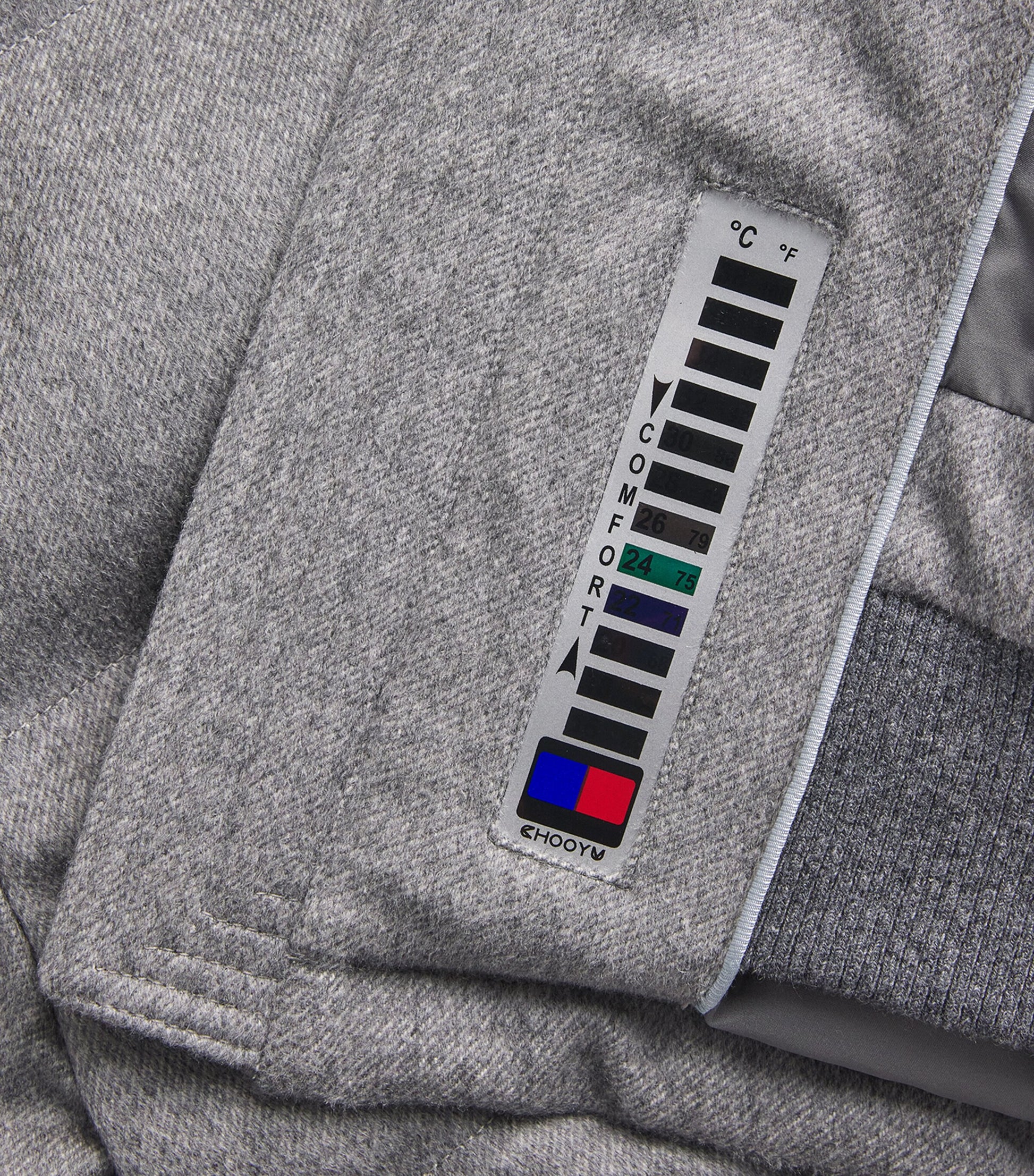 Grey Cashmere-Blend Down Jacket