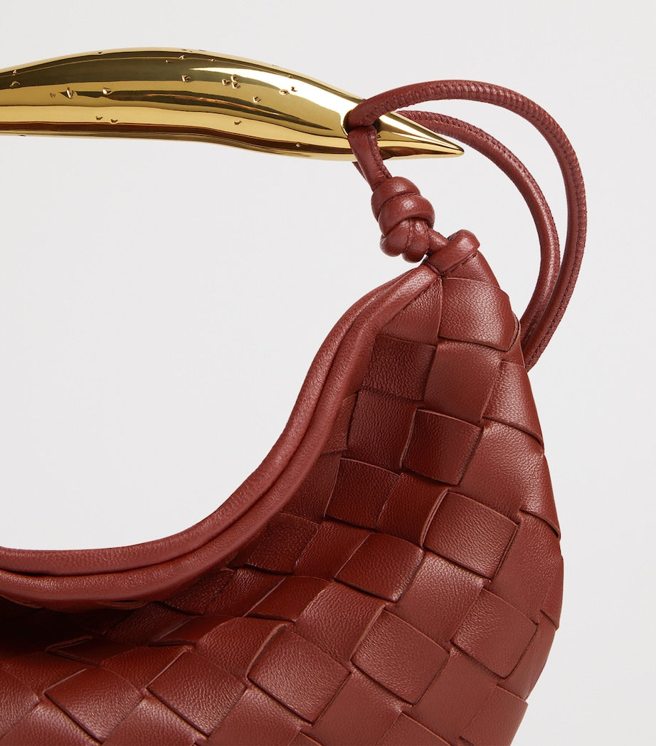 Brown Baby Leather Sardine Cross-Body Bag