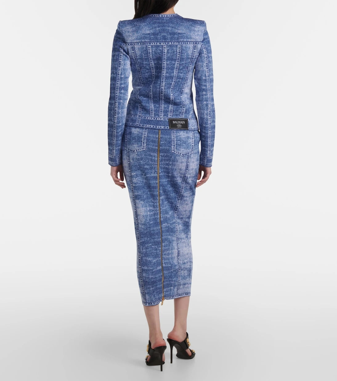 Balmain - Trompe l'oeil jacquard cardigan