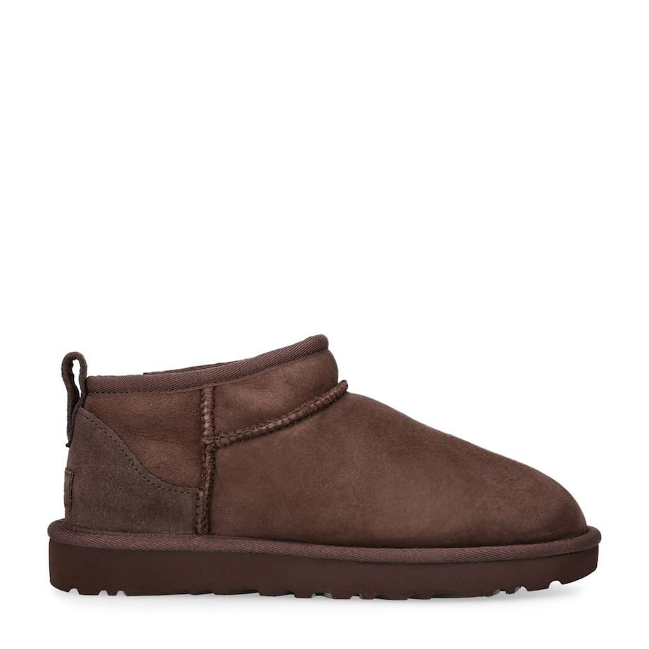 UGG Brown Suede Classic Ultra Mini Boots