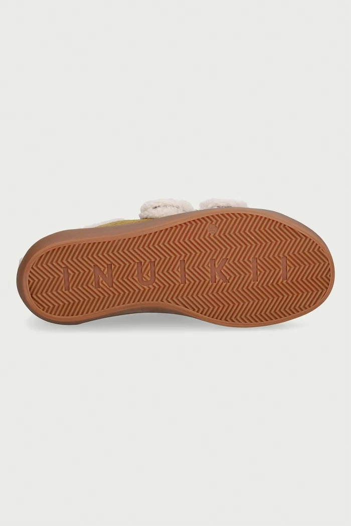 Inuikii Shearling Low Velcro Buckle süet kadın sneaker