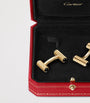Cartier Yellow Gold and Onyx Spring Cufflinks