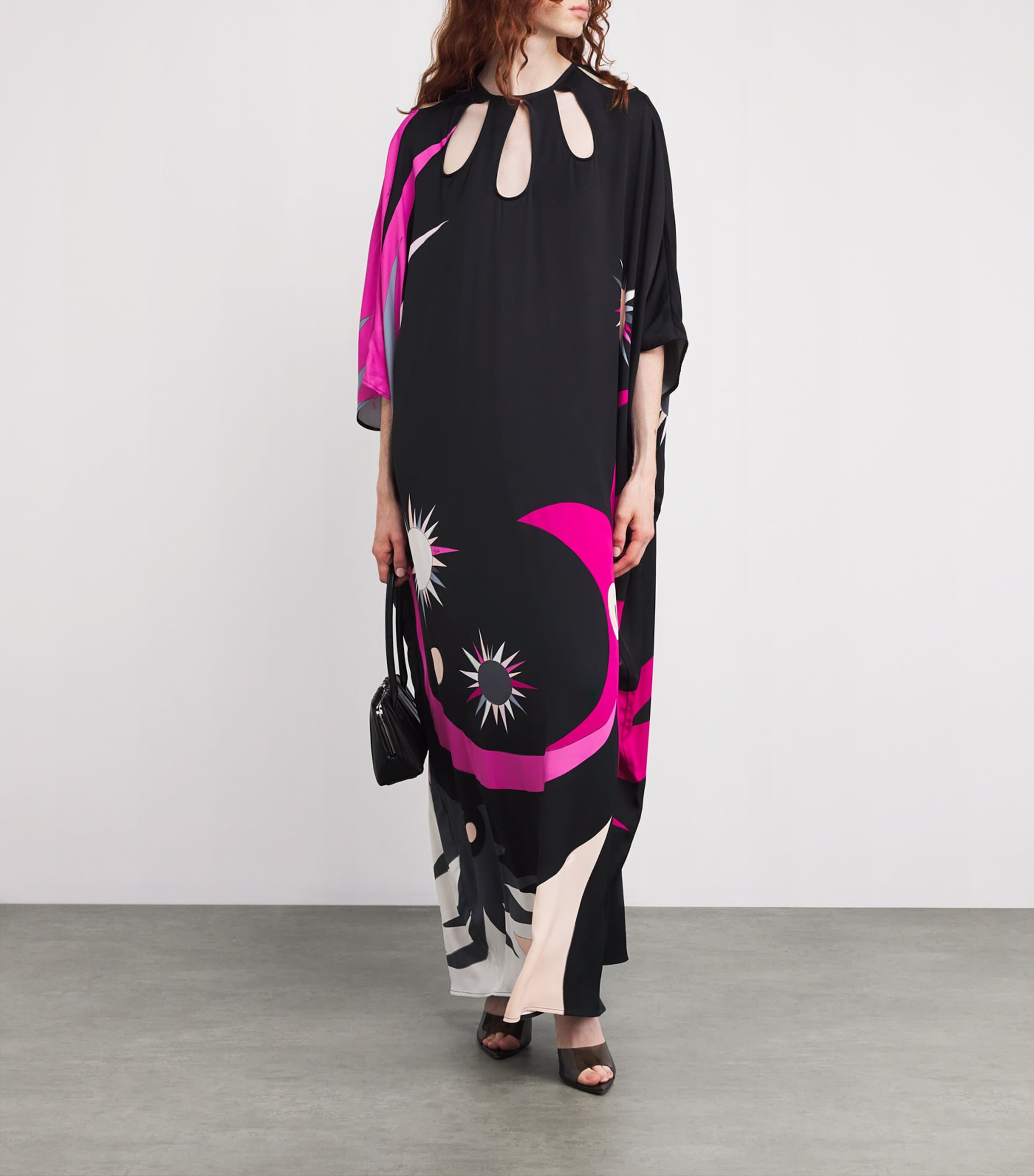 Multi Satin Cut-Out Stella Kaftan
