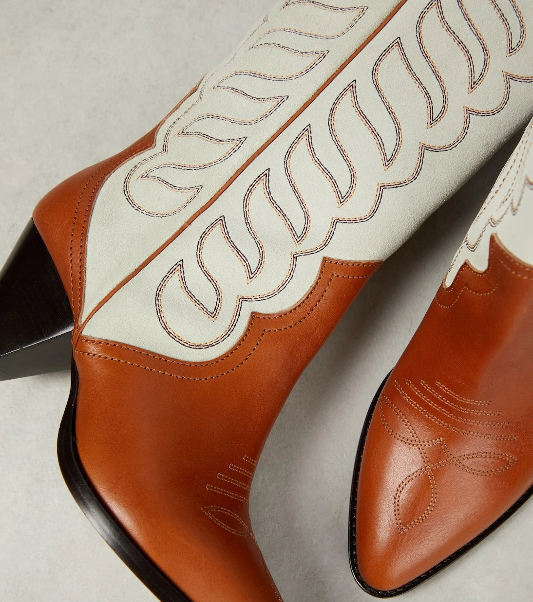 Isabel Marant - Liela leather and suede cowboy boots