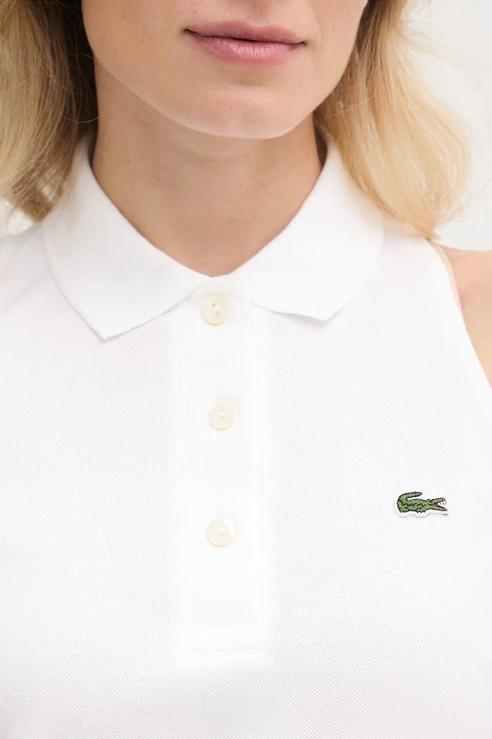 Lacoste pamuk ve elastanlı yazlık elbise