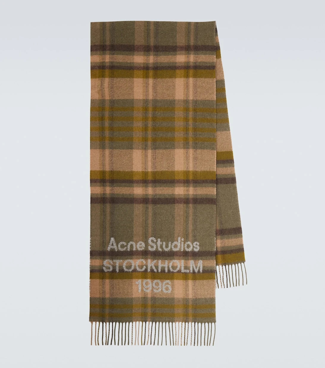 Acne Studios - Logo checked wool scarf