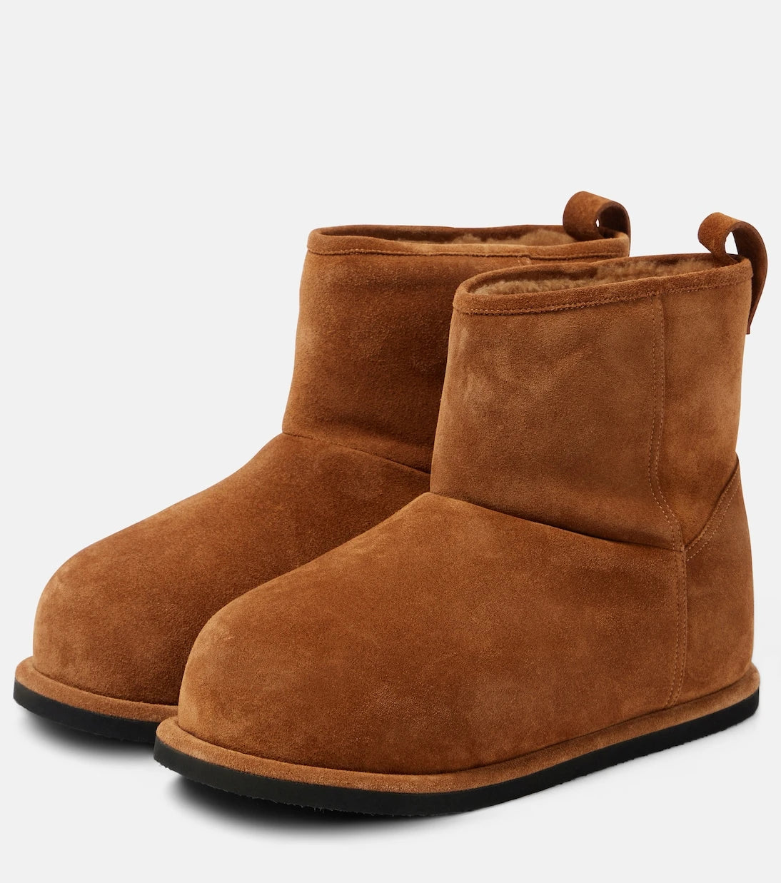 Amina Muaddi - Heidi shearling-lined suede ankle boots
