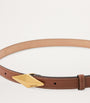 Jimmy Choo Brown Leather Diamond Belt