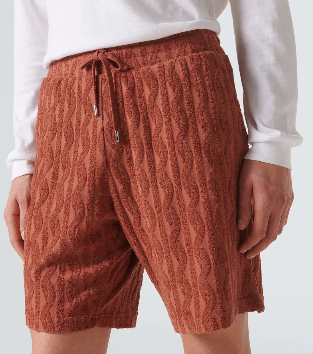 Frescobol Carioca - Augusto cotton terry jacquard shorts