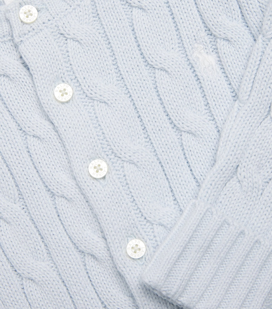Ralph Lauren Kids Cotton Cable-Knit Cardigan and Leggings Set (3-24 Months)