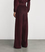 Red Corduroy Wide-Leg Trousers