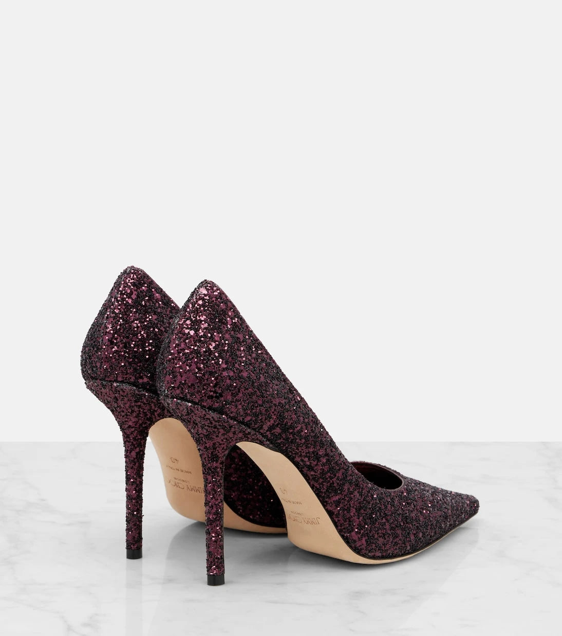 Jimmy Choo - حذاء الحب 100 بكعب عالي ولامع