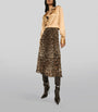 Dolce & Gabbana Multi Leopard Print Midi Skirt