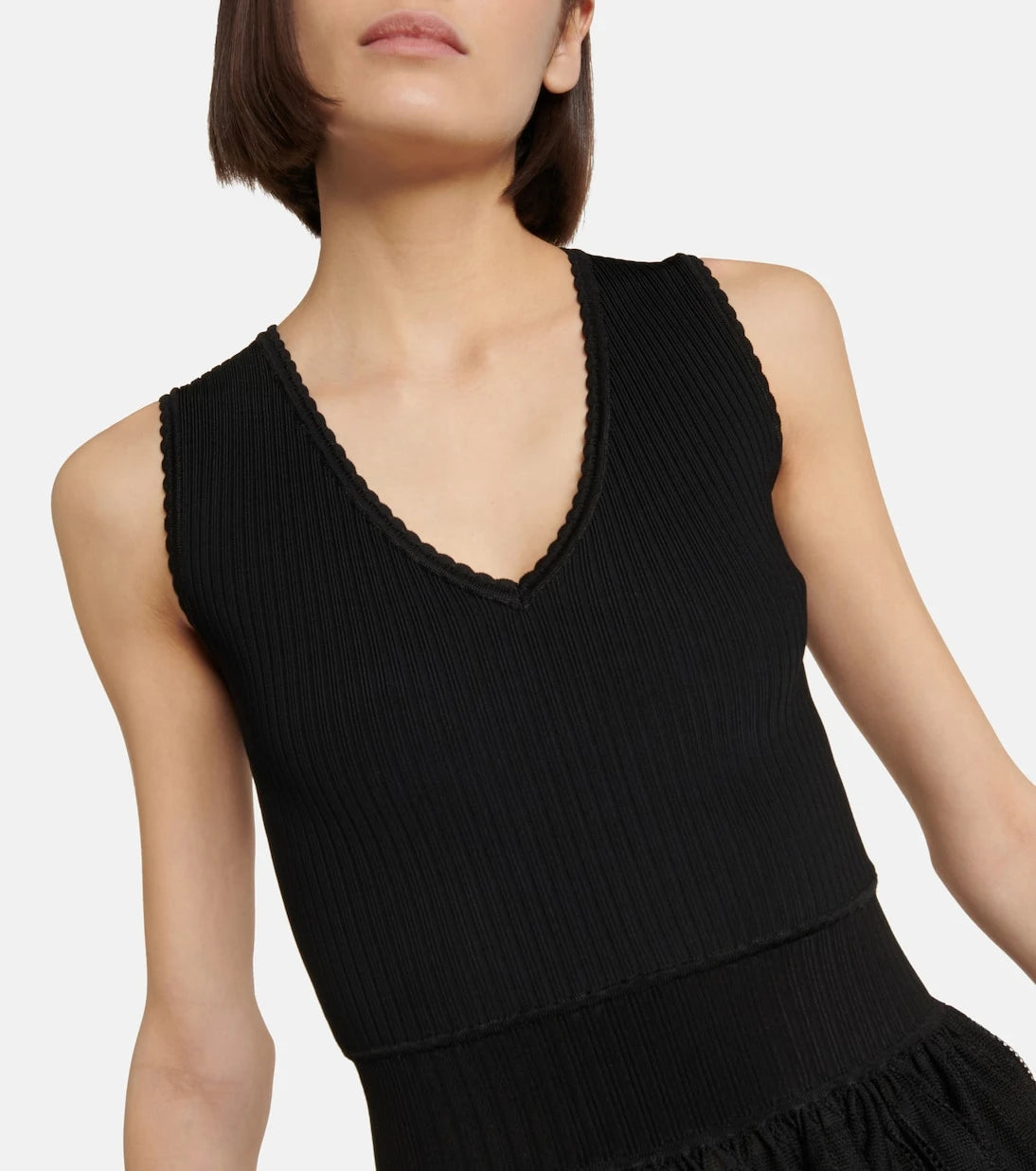 Alaïa - V-neck minidress