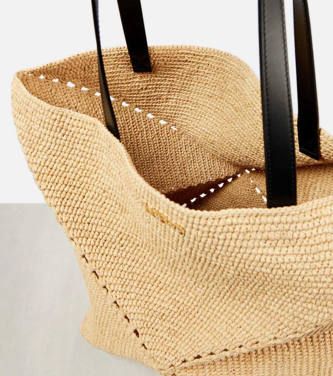 Loewe - Paula's Ibiza Puzzle Fold XL raffia tote bag