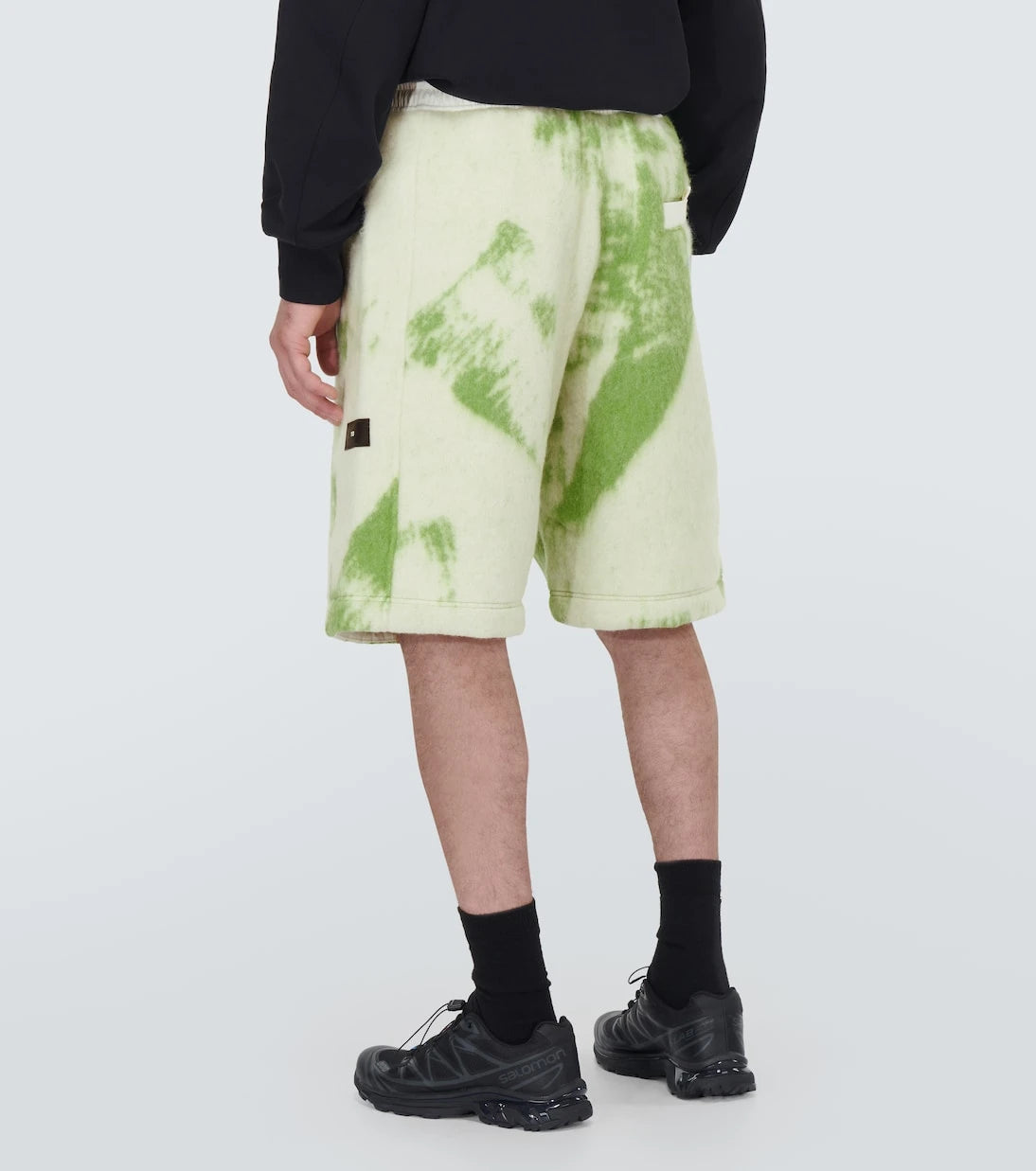 Y-3 - Printed wool-blend shorts