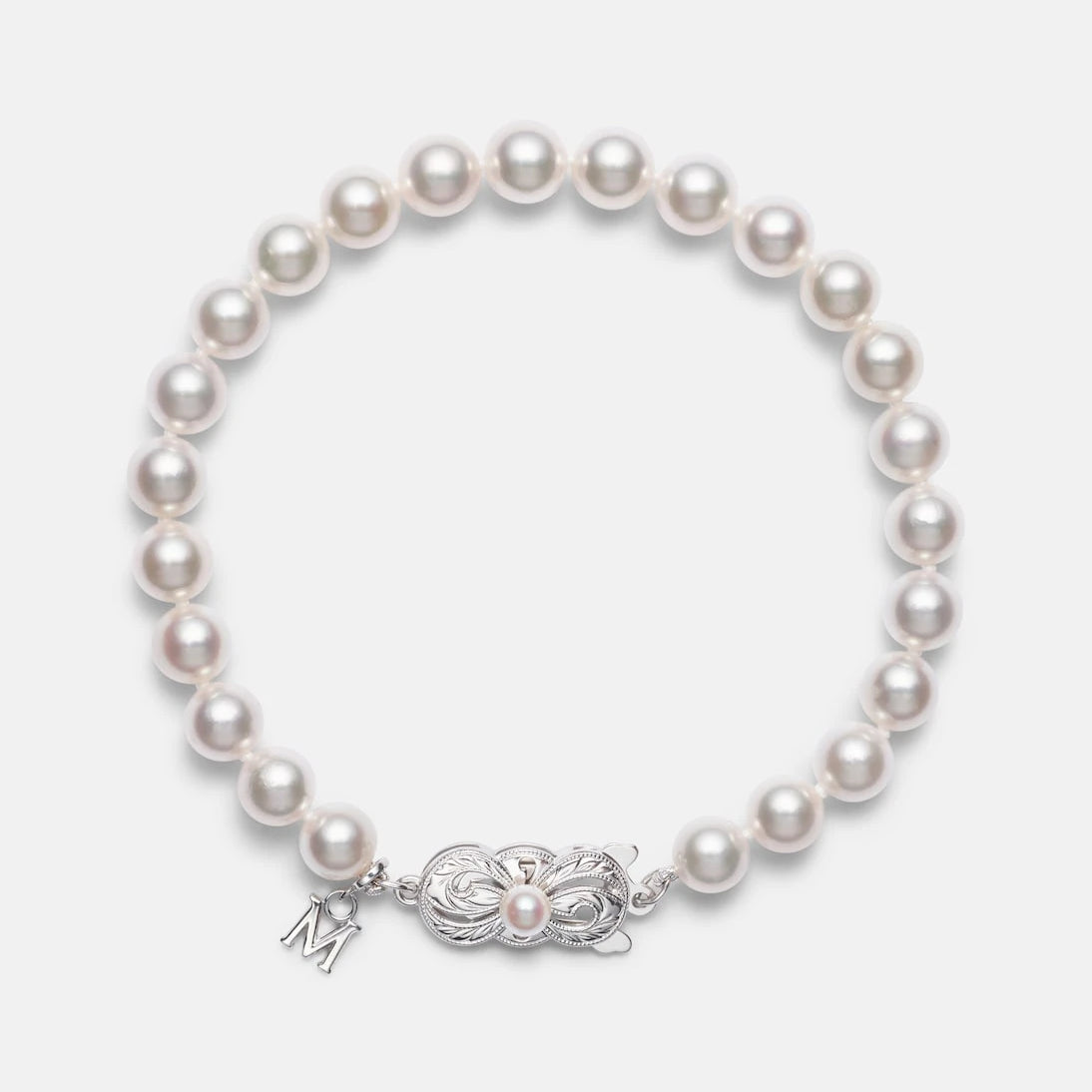 Mikimoto - 18kt white gold bracelet with pearls