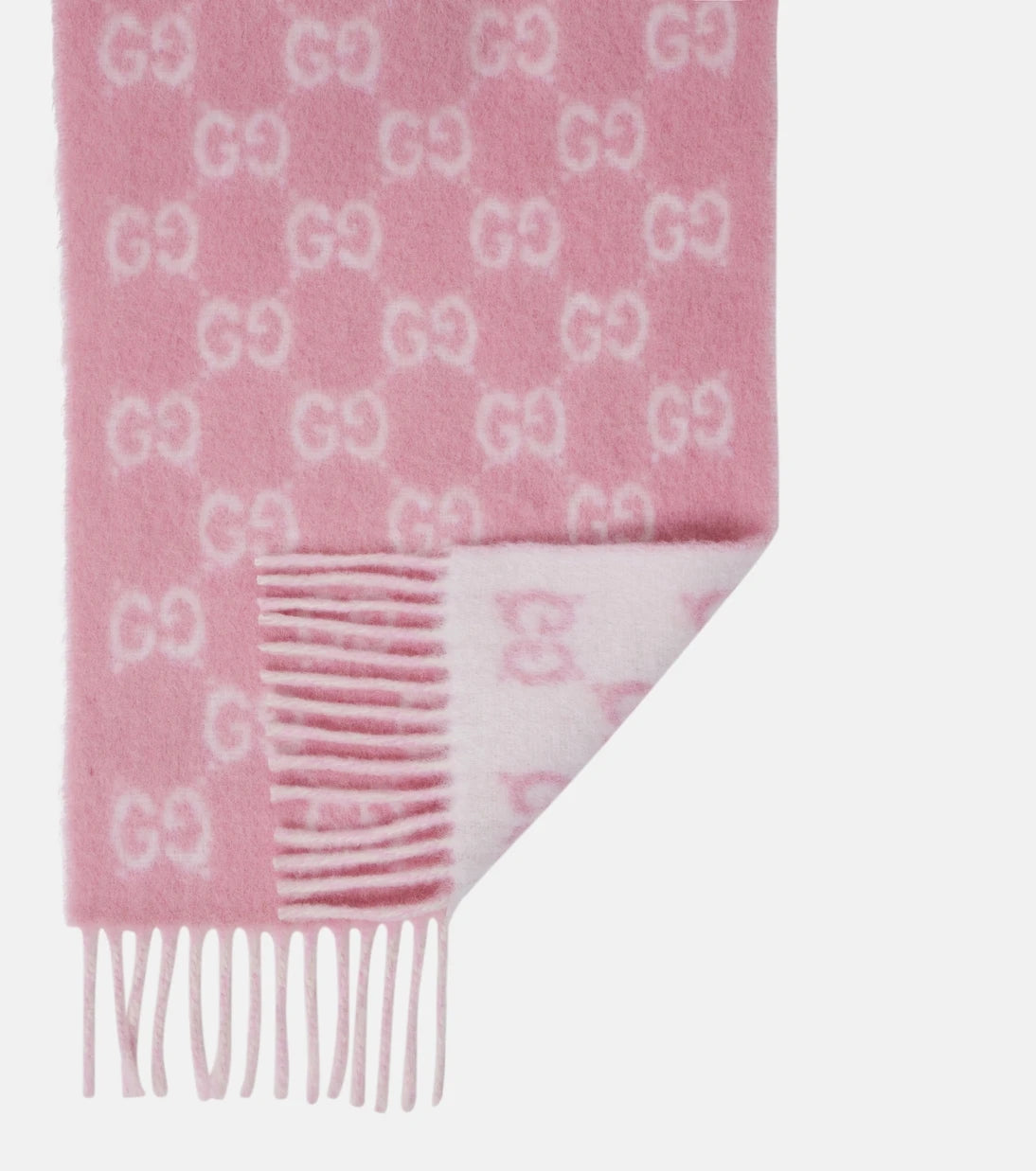 Gucci - وشاح GG من مزيج الألبكة والصوف