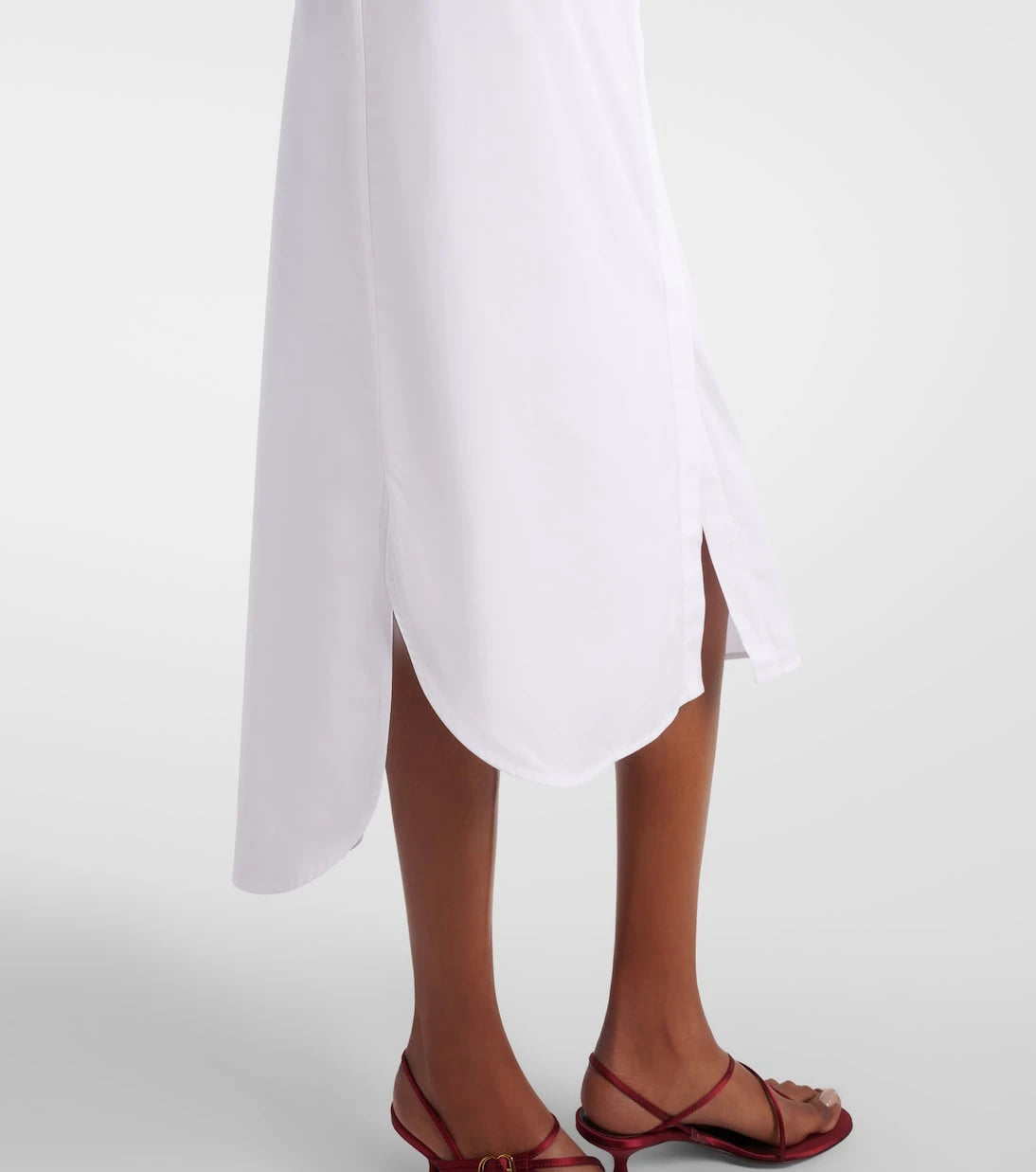 Erdem - Embroidered cotton poplin shirt dress