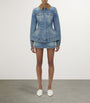 McQueen Blue Peplum Denim Jacket