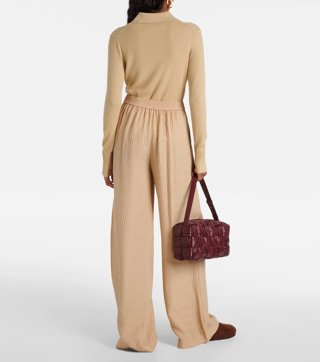 Joseph - Gibellina Mawn silk-blend wide-leg pants