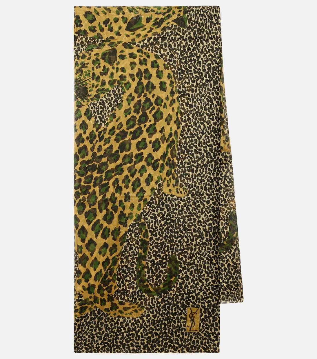 Saint Laurent - Leopard-print silk scarf