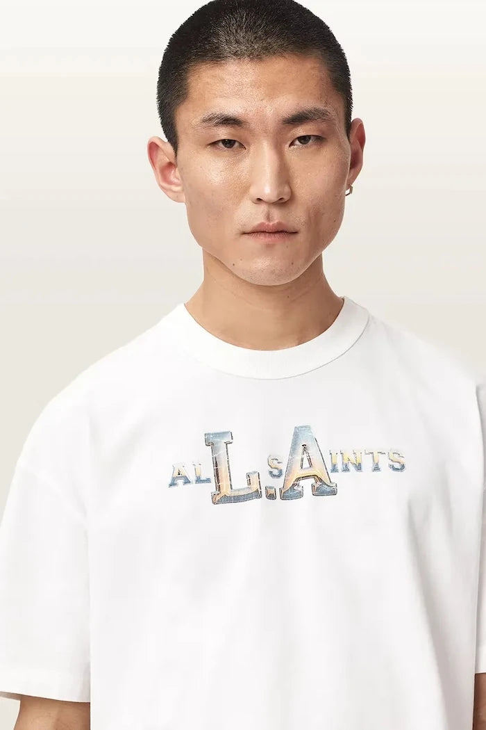 AllSaints тениска мъжка от памук ANGELINO