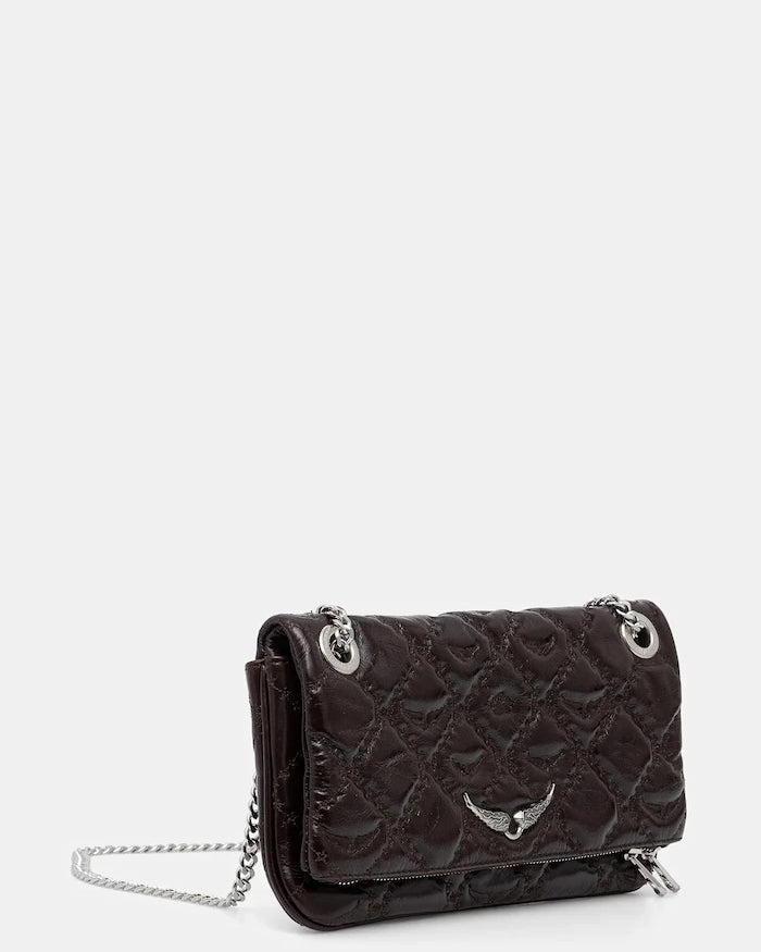 ZADIG&VOLTAIRE ROCK II VINTAGE MONOGRAM Deri Çanta