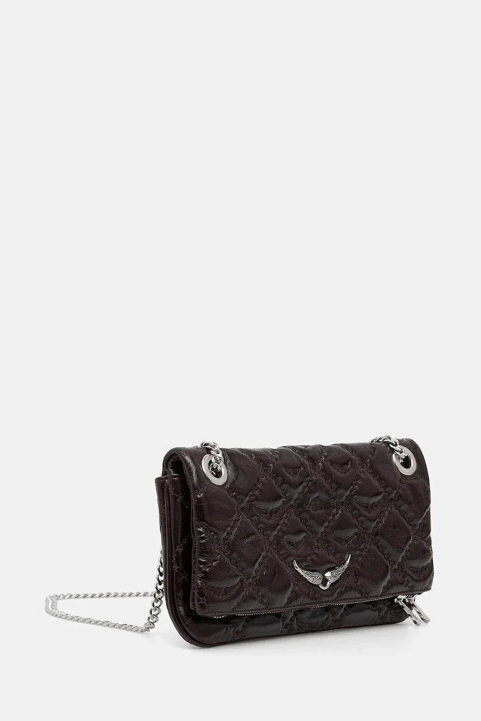 ZADIG&VOLTAIRE ROCK II VINTAGE MONOGRAM Deri Çanta