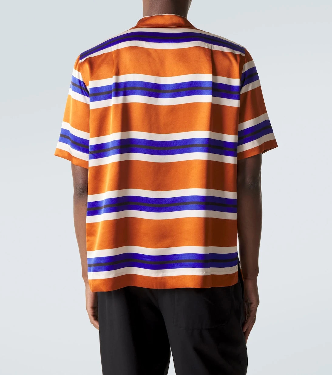 Dries Van Noten - Embellished striped satin shirt