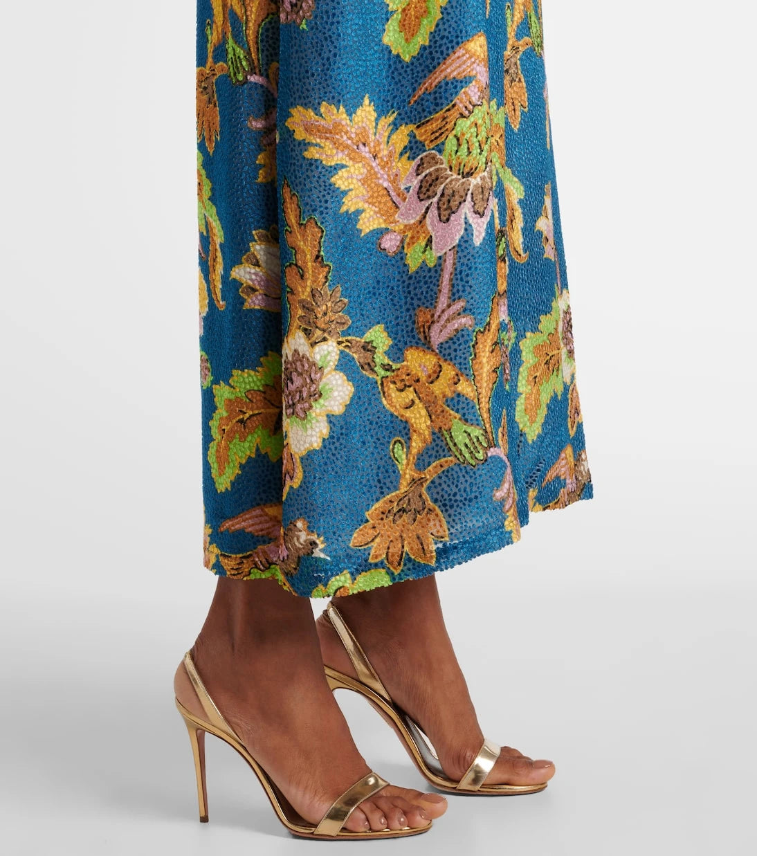 La DoubleJ - Swing printed devorée velvet maxi dress