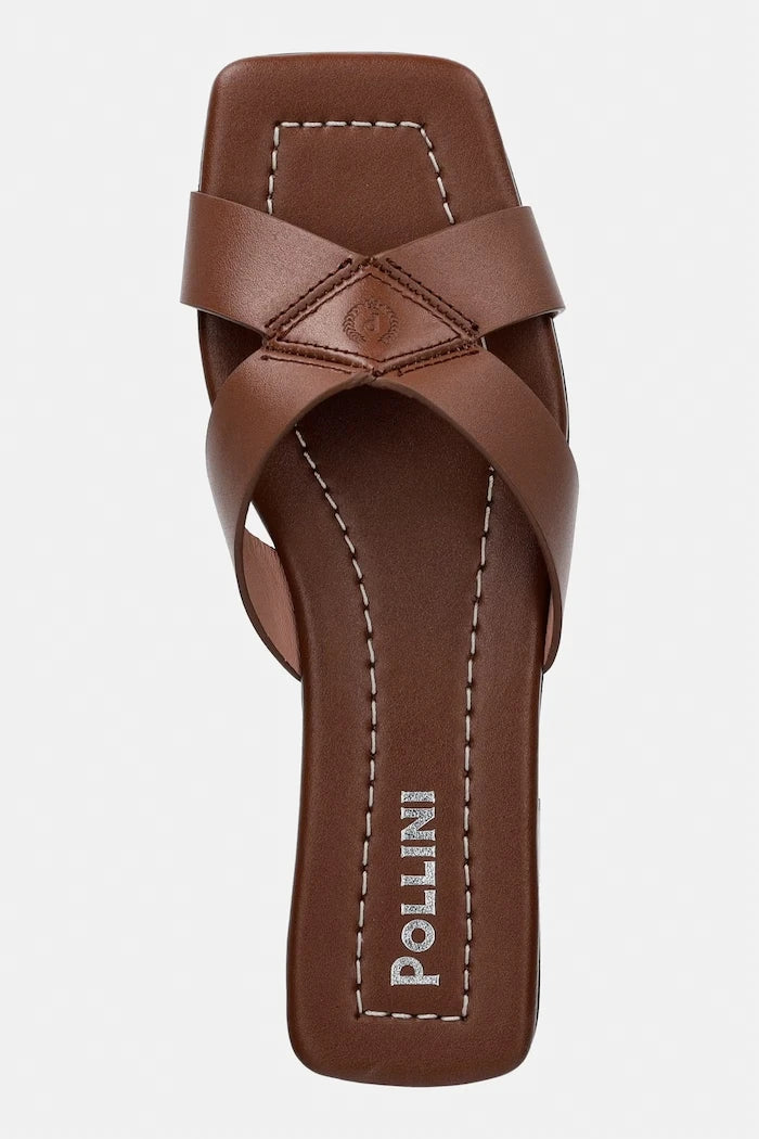 Pollini чехли дамски от кожа