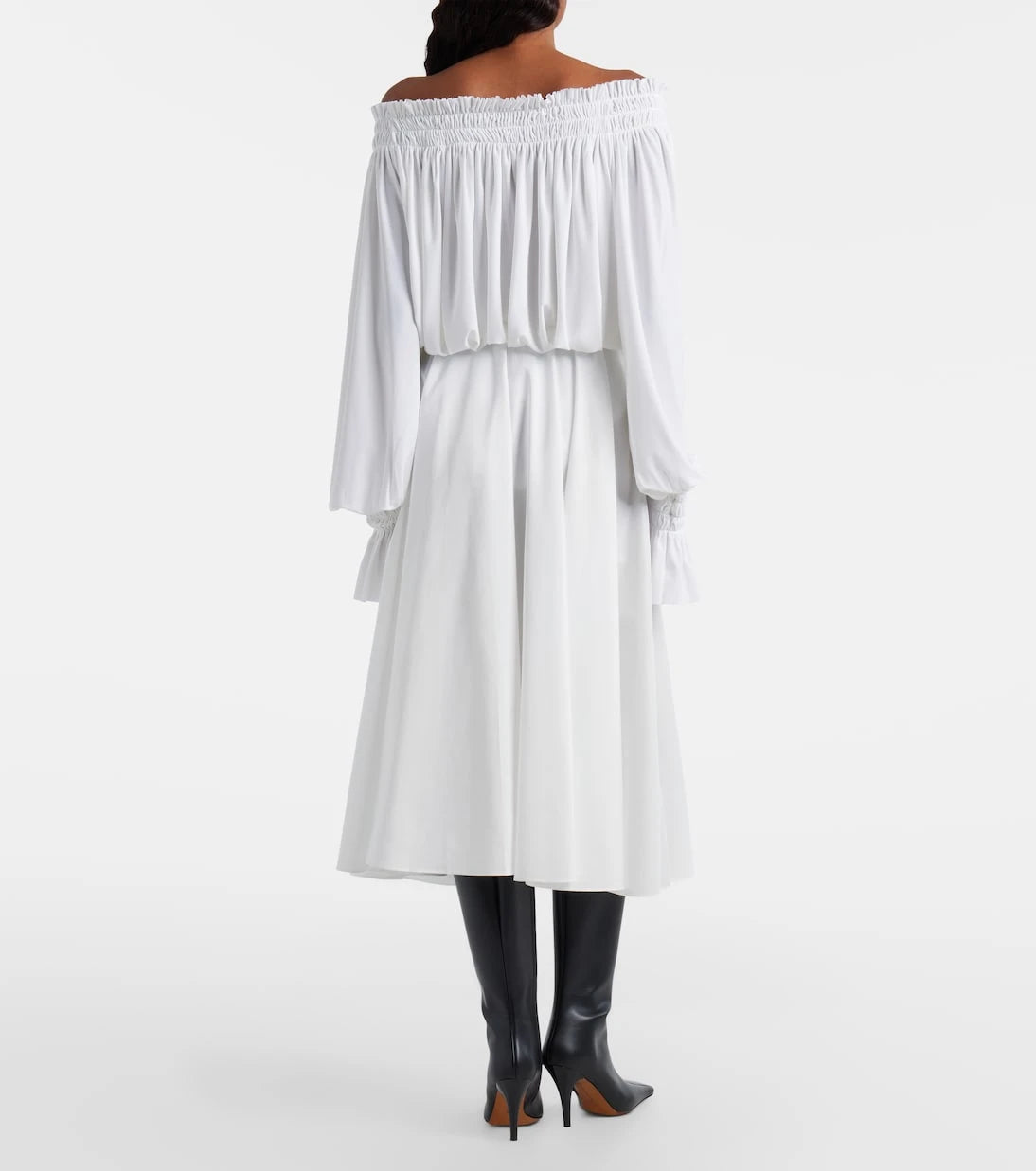 Norma Kamali - High-rise midi skirt