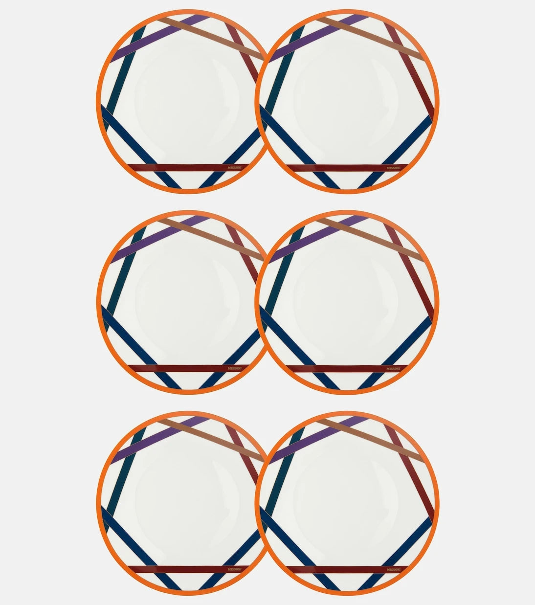 Missoni - Nastri set of 6 dinner plates