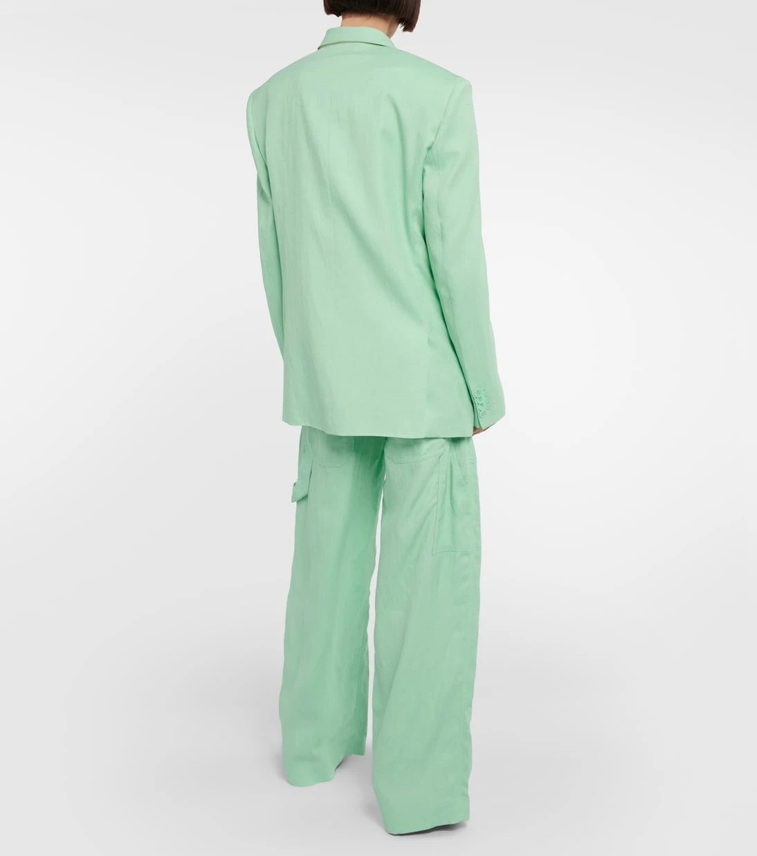 Stella McCartney - Double-breasted linen-blend blazer