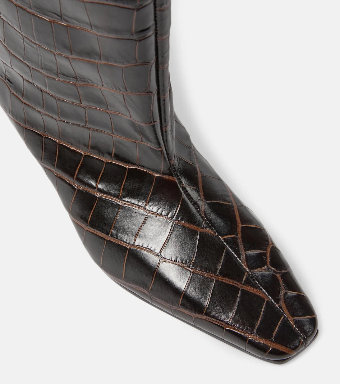 Toteme - Wide Shaft croc-effect leather knee-high boots