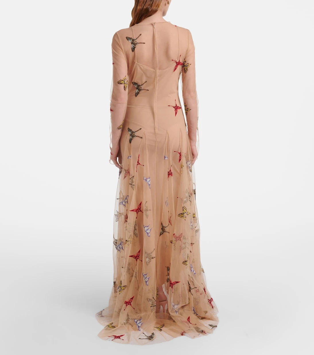 Blumarine - فستان ماكسي بتطريزات رقعة