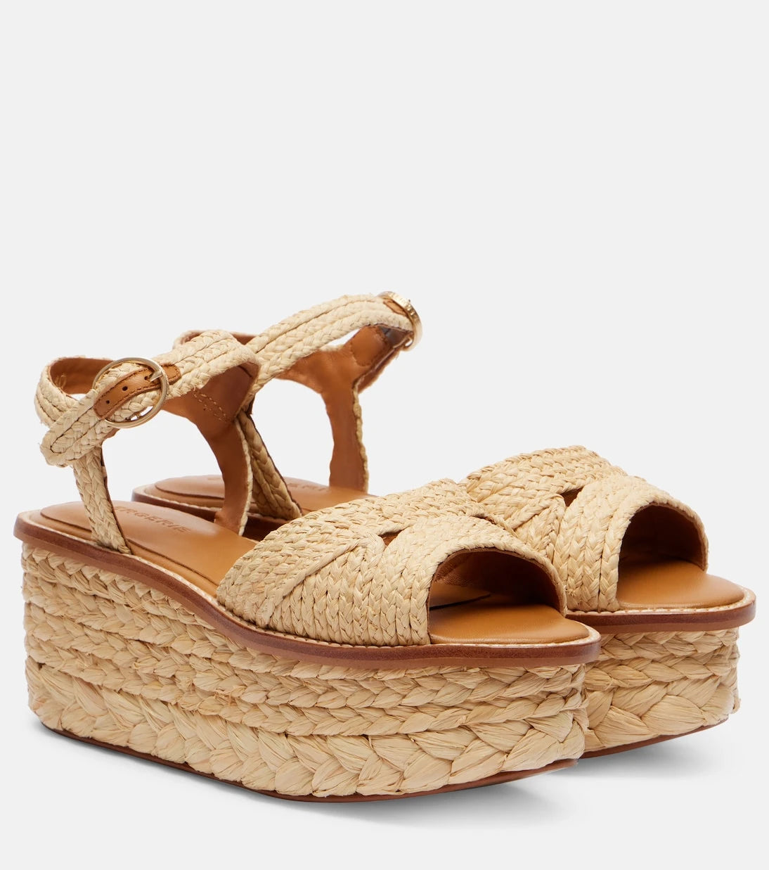 Clergerie - Arty hasır platform sandaletler