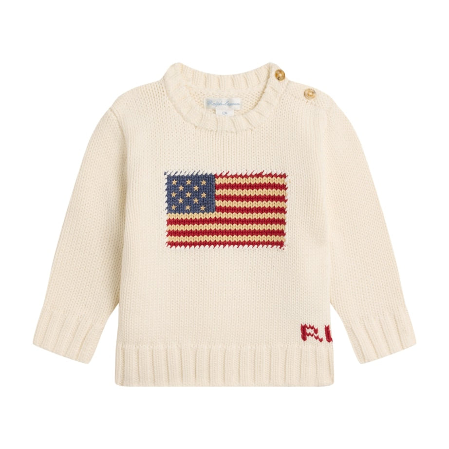 Ralph Lauren Kids American Flag Sweater (3-24 Months)