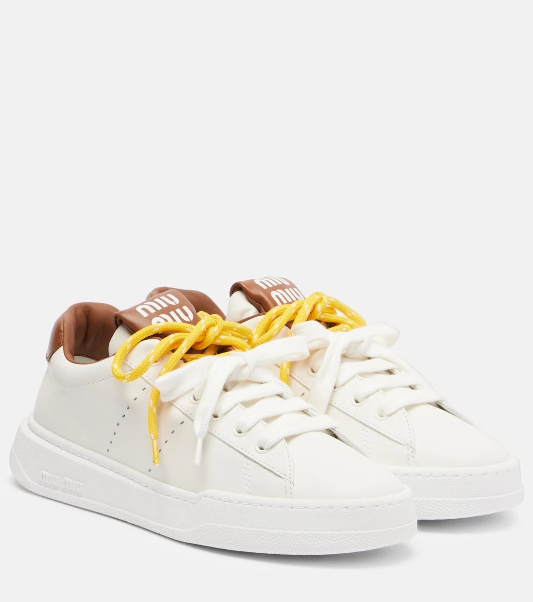 Miu Miu - Logo leather sneakers