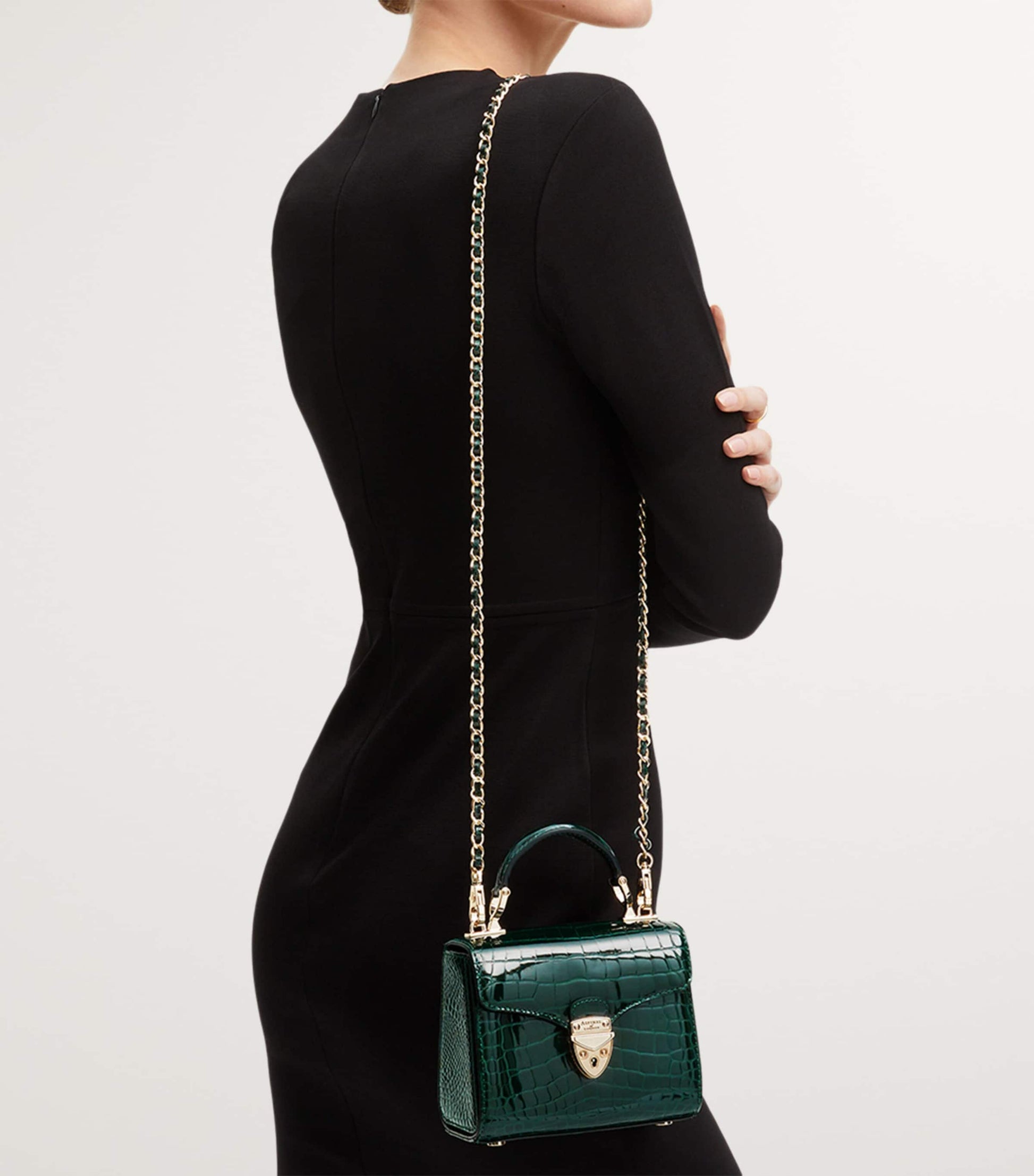 Aspinal Of London Green Mini Mayfair Top-Handle Bag
