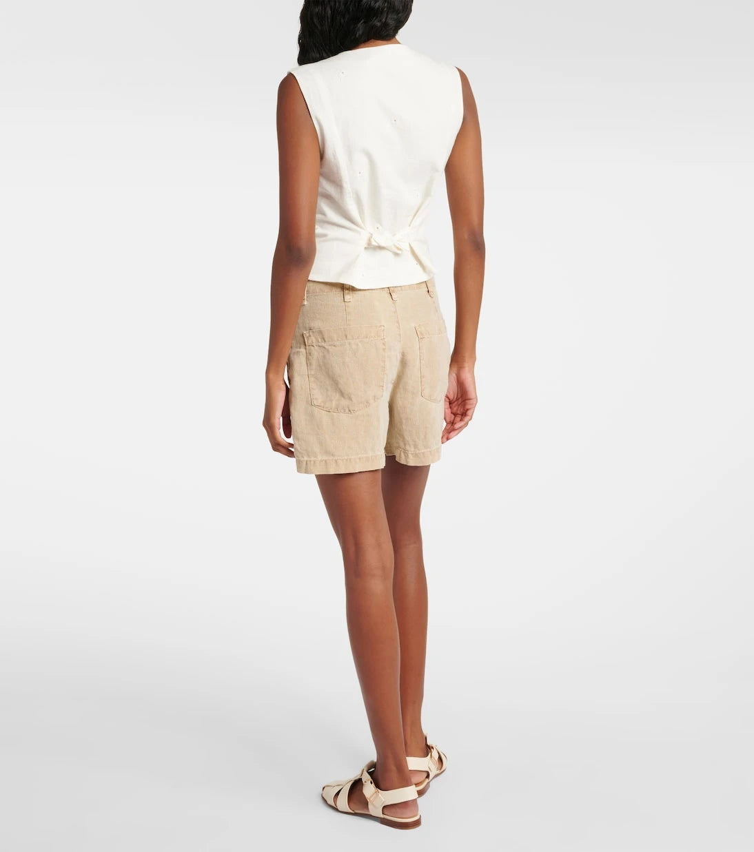 Rixo - Norah embroidered cotton and linen vest