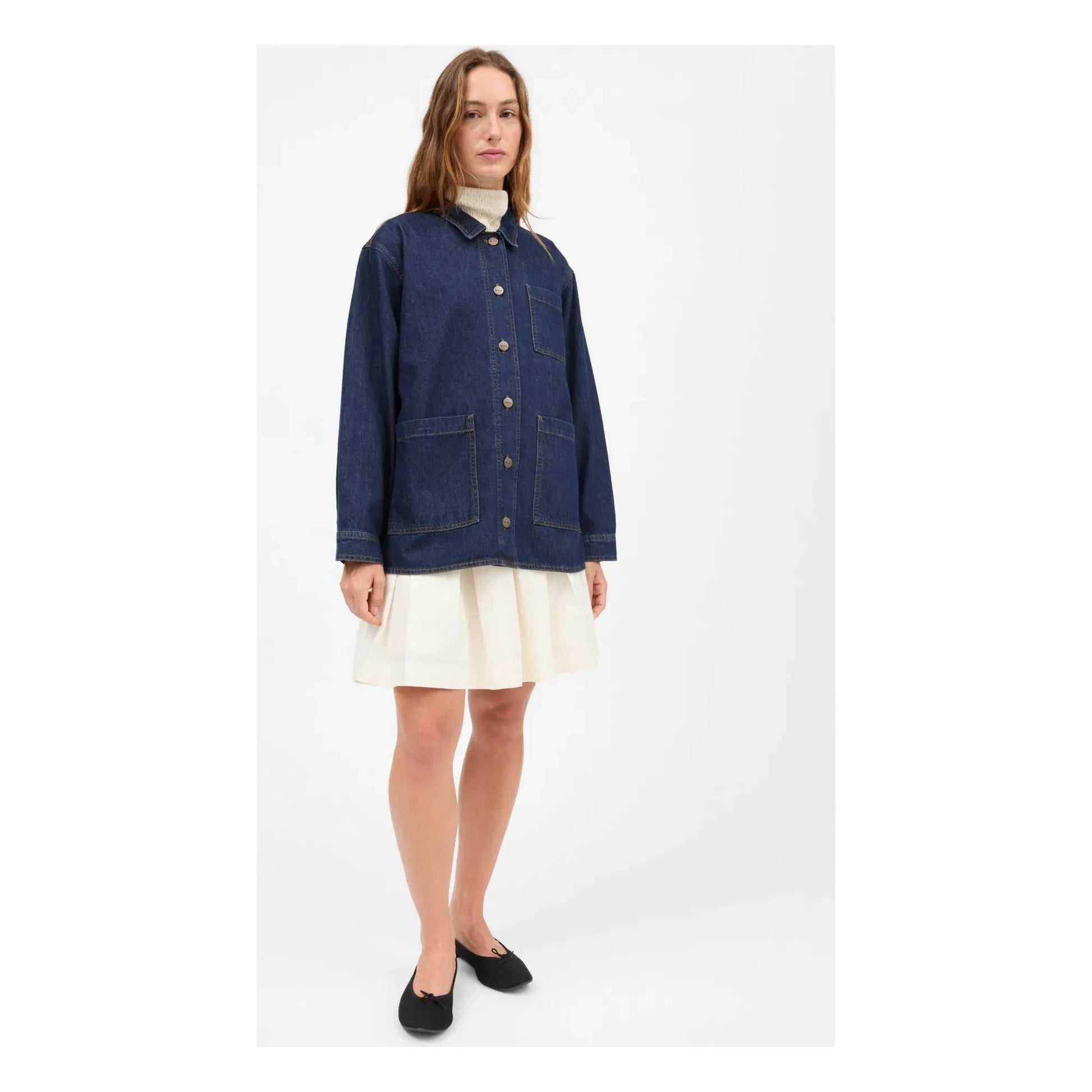 Skall Studio - Henny organic cotton overshirt | Indigo blue